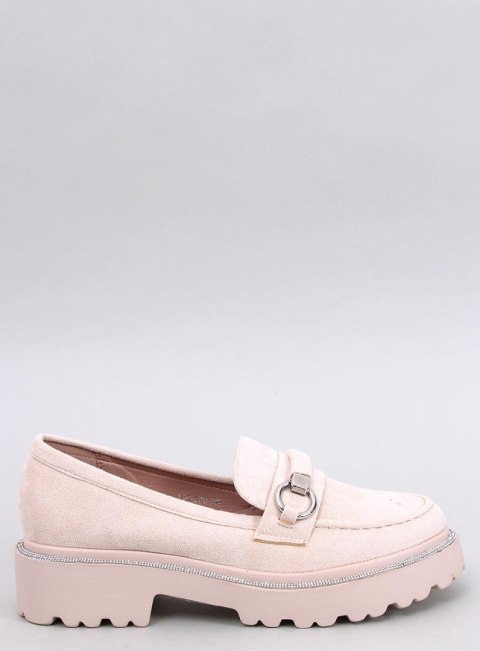 Mokasyny zamszowe wysoka podeszwa SHEADY BEIGE Mokasyny zamszowe wysoka podeszwa SHEADY BEIGE