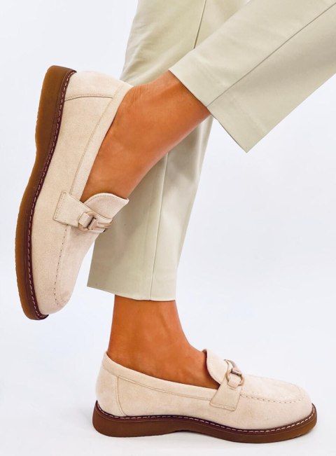 Mokasyny damskie zamszowe STATES BEIGE Mokasyny damskie zamszowe STATES BEIGE