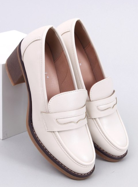 Mokasyny na obcasie RAMONA BEIGE Mokasyny na obcasie RAMONA BEIGE