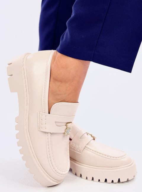 Mokasyny na platformie RIMET BEIGE Mokasyny na platformie RIMET BEIGE