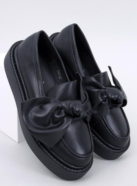 Mokasyny z kokardą STARK BLACK Mokasyny z kokardą STARK BLACK