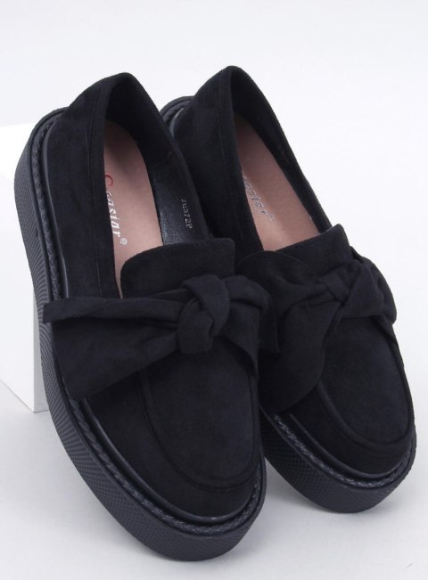 Mokasyny zamszowe z kokardą TEMPELTON BLACK Mokasyny zamszowe z kokardą TEMPELTON BLACK