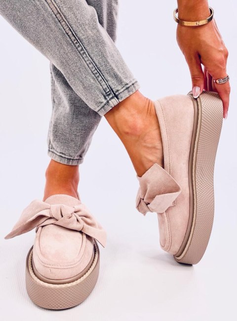 Mokasyny zamszowe z kokardą TEMPELTON PINK Mokasyny zamszowe z kokardą TEMPELTON PINK