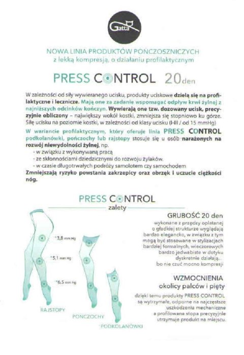 CONTROL PRESS - PODKOLANÓWKI DAMSKIE 000.62T