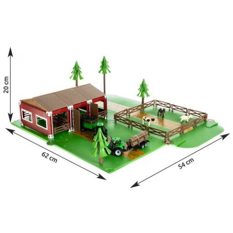 Farma ze zwierzętami + 2 autka rolnicze 22404