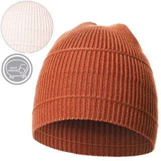 CZAPKA DAMSKA BEANIE W PRĄŻEK Z DOMIESZKĄ WEŁNY DCZ2000-008