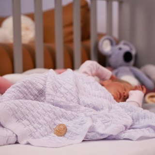 Kocyk bambusowy dla dziecka, niemowlaka, biały, delikatny Misio
