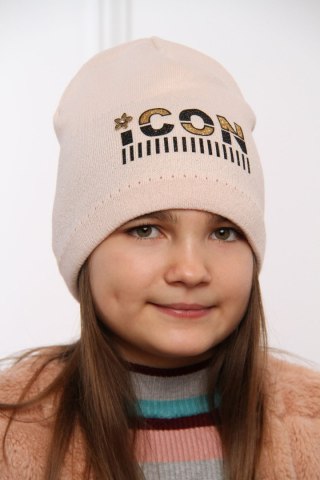 Czapka dla dziewczynki jesienna, szara, Frezja