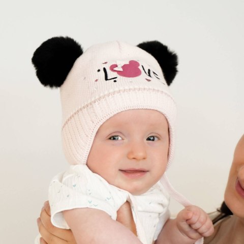 Komplet dla dziewczynki: czapka i szalik zimowy różowy Alina Komplet dla dziewczynki: czapka i szalik zimowy różowy Alina