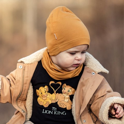 Czapka i komin dla dziewczynki jesienny, wiosenny komplet, limonkowy, bawełniany Hazelka Czapka i komin dla dziewczynki jesienny, wiosenny komplet, limonkowy, bawełniany Hazelka