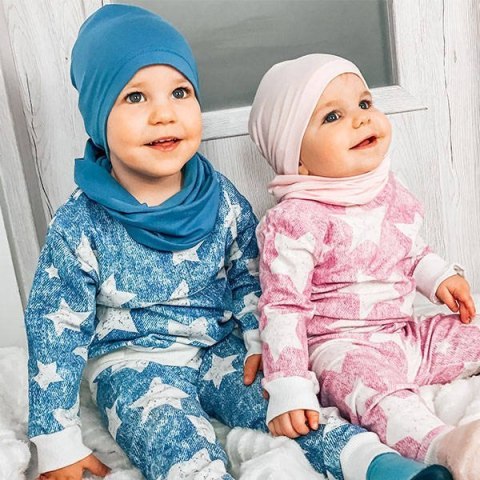 Czapka i komin dla dziewczynki jesienny, wiosenny komplet, limonkowy, bawełniany Hazelka Czapka i komin dla dziewczynki jesienny, wiosenny komplet, limonkowy, bawełniany Hazelka