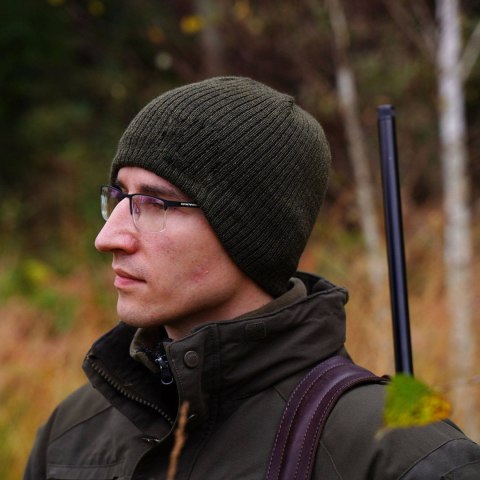 Czapka zimowa męska, granatowa, z wełną merino Bird Czapka zimowa męska, granatowa, z wełną merino Bird