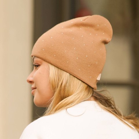 Beret damski jesienny, wiosenny, kremowy, Grecja