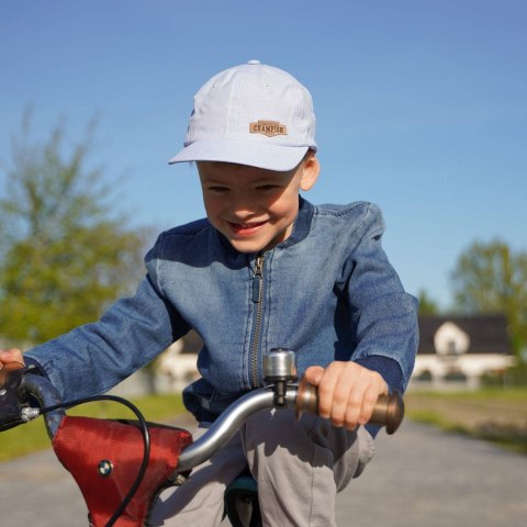 Czapka z daszkiem dla chłopca, szara, bawełniana, Champion