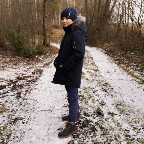 Komplet zimowy dla chłopca: czapka i komin ciemnoszary Livido Komplet zimowy dla chłopca: czapka i komin ciemnoszary Livido