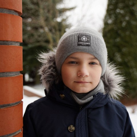 Komplet zimowy dla chłopca: czapka i komin szalik czarny Santiago Komplet zimowy dla chłopca: czapka i komin szalik czarny Santiago