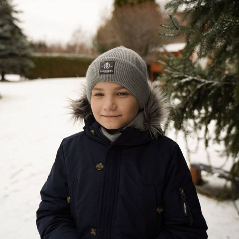 Komplet zimowy dla chłopca: czapka i komin szalik czarny Santiago Komplet zimowy dla chłopca: czapka i komin szalik czarny Santiago