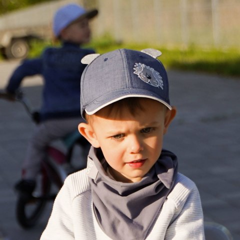 Czapka z daszkiem dla chłopca, szara, bawełniana, Felix Czapka z daszkiem dla chłopca, szara, bawełniana, Felix