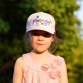 Czapka z daszkiem dla dziewczynki, jeansowa, bawełniana, Princess
