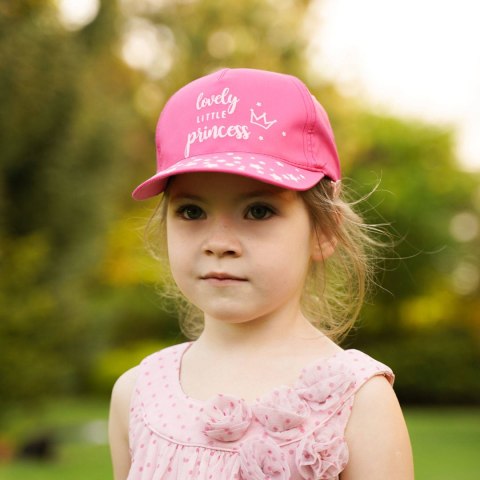 Czapka z daszkiem dla dziewczynki, różowa, bawełniana Olivia Czapka z daszkiem dla dziewczynki, różowa, bawełniana Olivia
