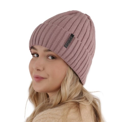 Czapka zimowa damska, czarna, elegancka Parisa