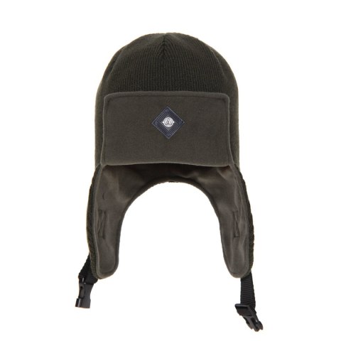 Czapka zimowa dla chłopca, khaki, uszatka, wiązana Dolomit Czapka zimowa dla chłopca, khaki, uszatka, wiązana Dolomit