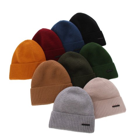 Beret zimowy męski, niebieski, z wełną merino Henk Beret zimowy męski, niebieski, z wełną merino Henk