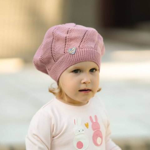 Beret jesienny/wiosenny dla dziewczynki beżowy Hilda Beret jesienny/wiosenny dla dziewczynki beżowy Hilda