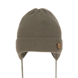 Czapka jesienna, wiosenna dla chłopca, khaki, wiązana Frafi
