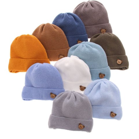 Czapka jesienna, wiosenna dla chłopca, khaki, wiązana Frafi Czapka jesienna, wiosenna dla chłopca, khaki, wiązana Frafi
