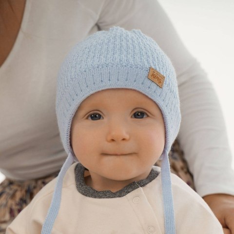 Czapka jesienna, wiosenna dla chłopca, niebieska, wiązana King Czapka jesienna, wiosenna dla chłopca, niebieska, wiązana King