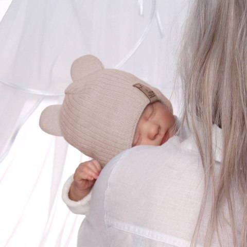 Czapka jesienna, wiosenna dla dziewczynki, beżowa, wiązana Pigi Czapka jesienna, wiosenna dla dziewczynki, beżowa, wiązana Pigi