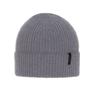 Czapka zimowa damska, szara, 100% wełniana merino Megan