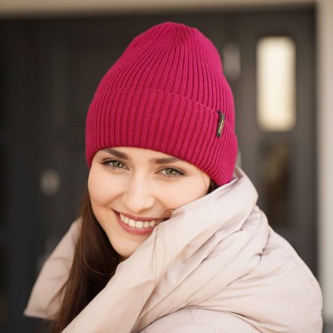 Czapka zimowa damska, szara, 100% wełniana merino Megan Czapka zimowa damska, szara, 100% wełniana merino Megan