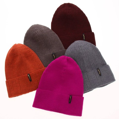Czapka zimowa damska, szara, 100% wełniana merino Megan Czapka zimowa damska, szara, 100% wełniana merino Megan