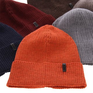 Czapka zimowa męska, czarna, 100% wełniana merino Thorin