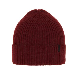 Czapka zimowa męska, czerwona, 100% wełniana merino Thorin