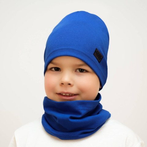 Czapka i komin dla chłopca jesienny, wiosenny komplet, szary, bawełniany Frizi Czapka i komin dla chłopca jesienny, wiosenny komplet, szary, bawełniany Frizi