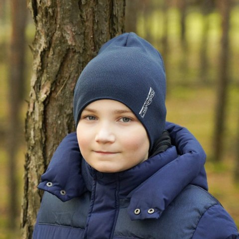 Czapka zimowa dla chłopca, granatowa Clint