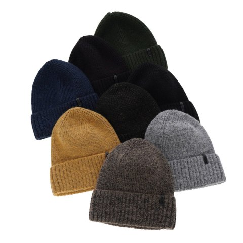 Czapka zimowa męska, czarna, z wełną merino, Nori Czapka zimowa męska, czarna, z wełną merino, Nori