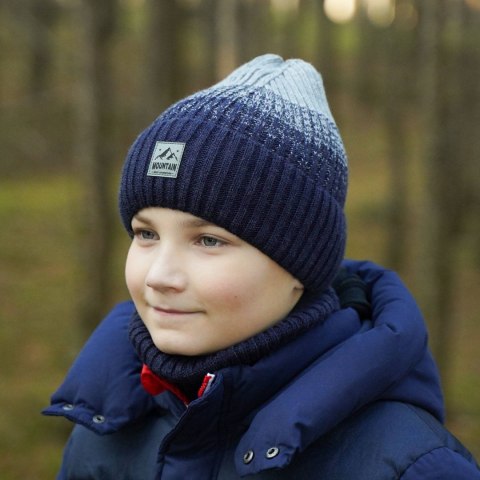 Komplet zimowy dla chłopca: czapka i komin ciemnoszary Ralph Komplet zimowy dla chłopca: czapka i komin ciemnoszary Ralph