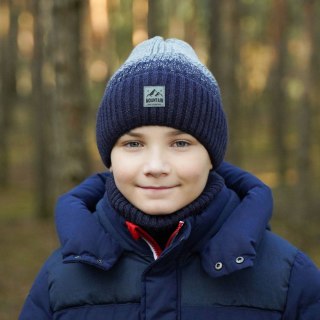 Komplet zimowy dla chłopca: czapka i komin czarny Ralph