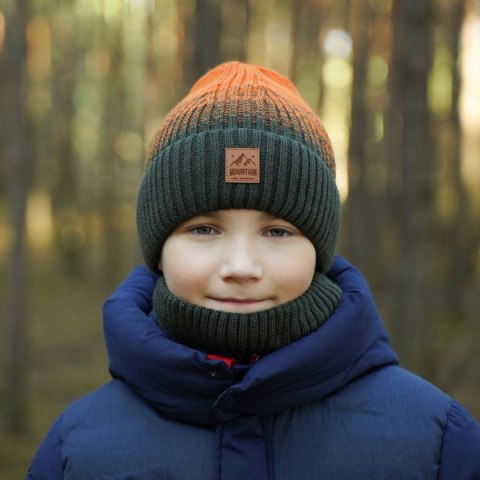 Komplet zimowy dla chłopca: czapka i komin szary Ralph