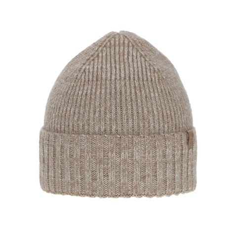 Czapka zimowa damska, beżowa, z wełną merino Alvara Czapka zimowa damska, beżowa, z wełną merino Alvara