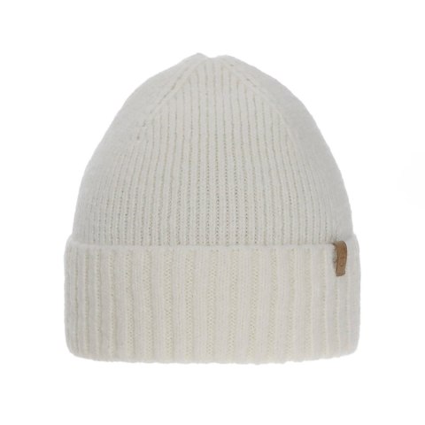 Czapka zimowa damska, kremowa, z wełną merino, Alvara