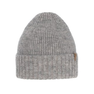 Czapka zimowa damska, szara, z wełną merino, Alvara