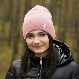 Czapka zimowa dla dziewczynki, różowa, Afrodit