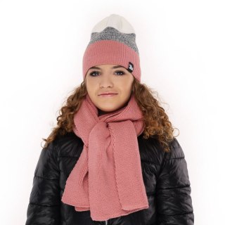 Czapka i szalik dla dziewczynki zimowy komplet, brązowy Kourtney