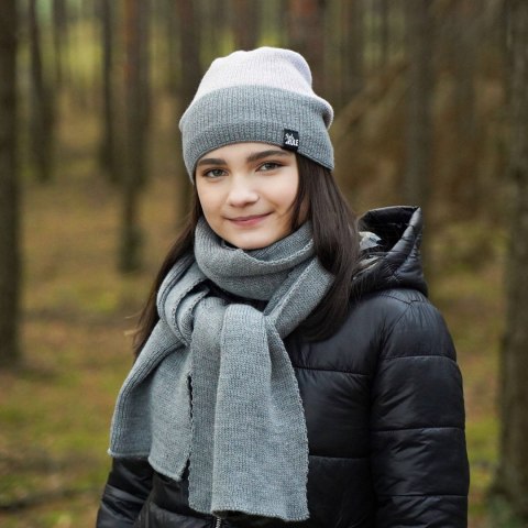 Czapka i szalik dla dziewczynki zimowy komplet, różowy Kourtney Czapka i szalik dla dziewczynki zimowy komplet, różowy Kourtney