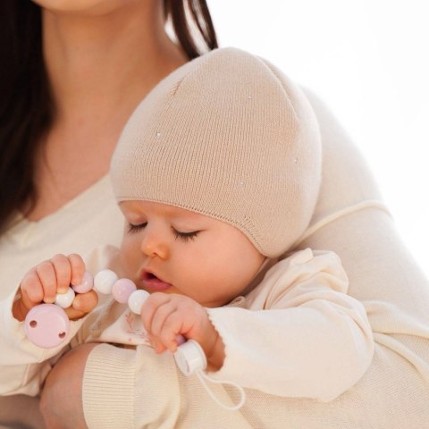 Czapka i szalik dla dziewczynki zimowy komplet, różowy, wiązany Moli Czapka i szalik dla dziewczynki zimowy komplet, różowy, wiązany Moli